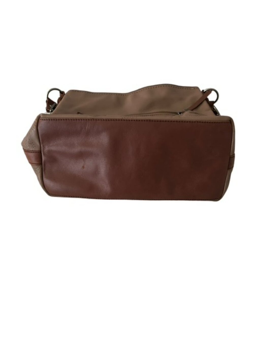 The Sak Brown Leather Floral Embossed Hobo Shoulder Bag Purse Single Strap READ - Picture 4 of 10